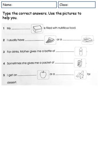 Y1 Unit 4: Lunch Time-PBD p14b