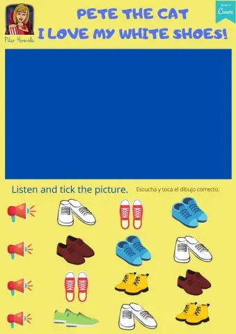 Story. Pete the Cat. I love my white shoes