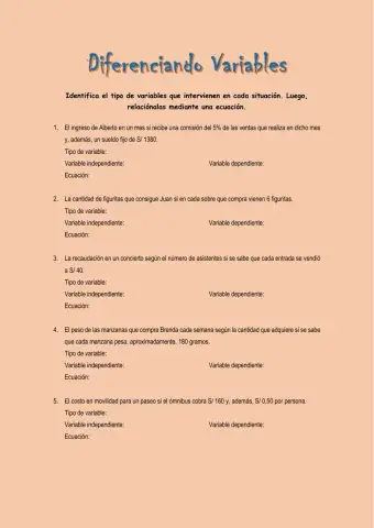 Diferenciando variables