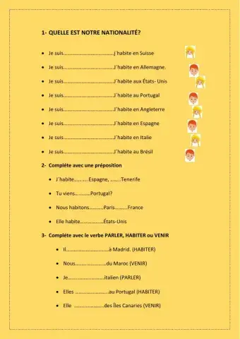 Pays et nationalités