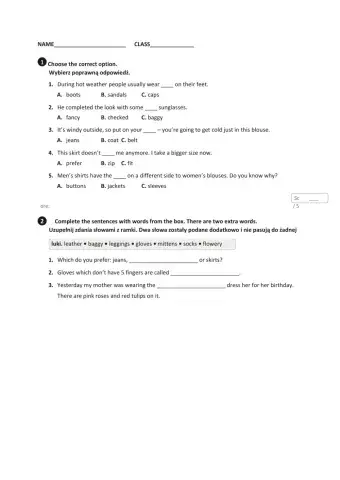 Clothes and accessories