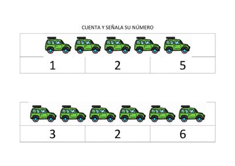 Cuenta y señala el número correcto