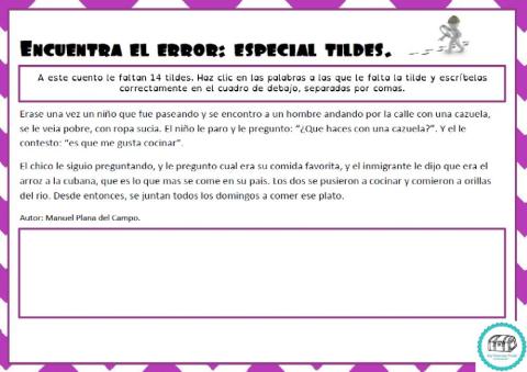 Encuentra el error: especial tildes