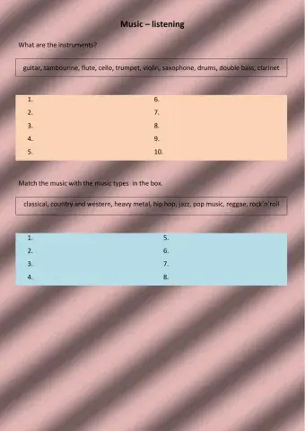 Musical instryments listening