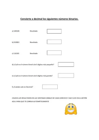 Conversión de Binario a Decimal