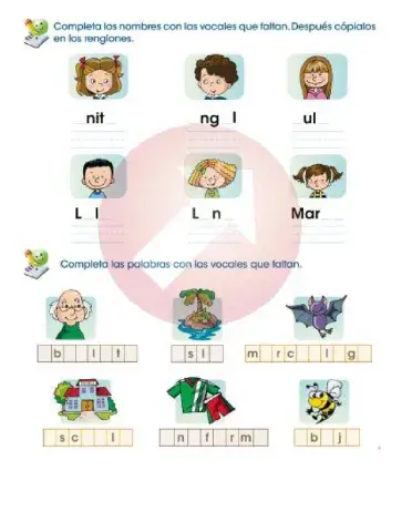 EVALUACION 1er TRIMESTRE ESPAÑOL 1°