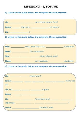 Listening - I, you, we