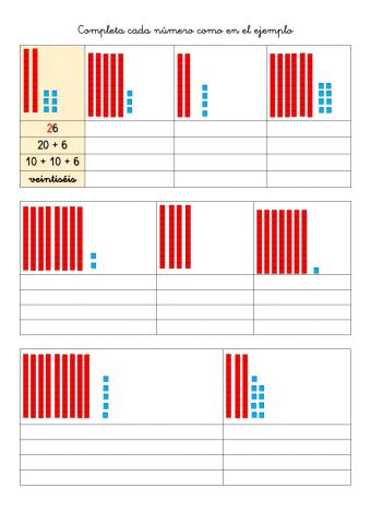 Números de dos cifras