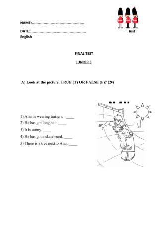 Final test junior 3