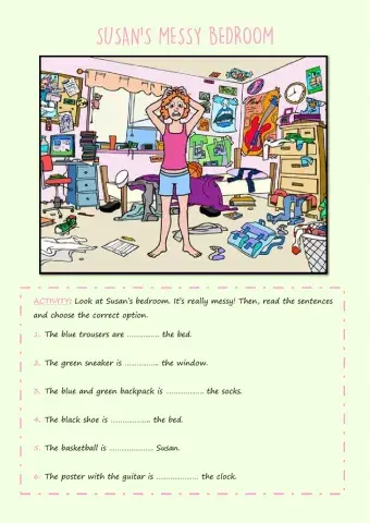 Susan's messy bedroom