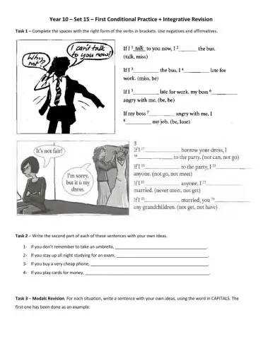 Year 10 - Set 15 - First Conditional Practice and Integrative Revision