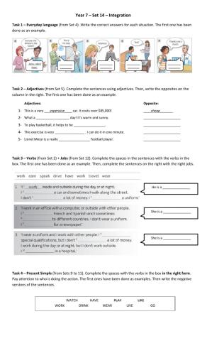 Year 7 - Set 14 - Integration