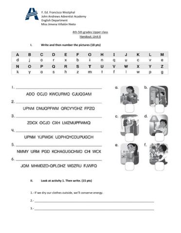 4th-5th Handout unit 6