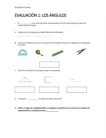 Evaluación los ángulos