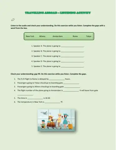 Travelling Abroad - Level A2