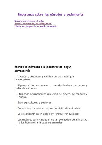 Nómades y sedentarios