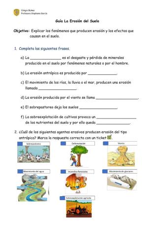 Guía La erosión del suelo