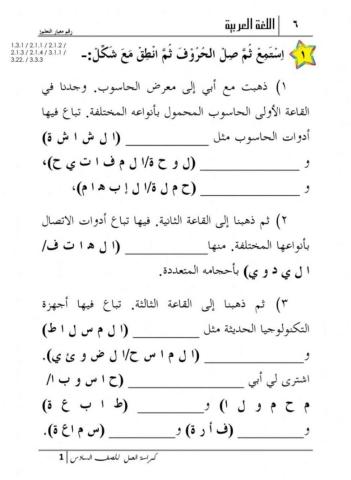 Mu'allimah nor shahida-bahasa arab tahun 6 (teknologi moden)
