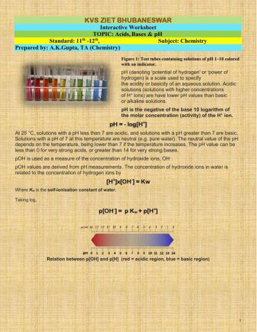 Acid Base & pH