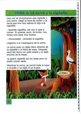 La cigüeña y la zorra