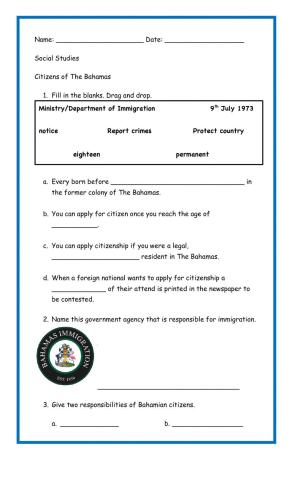 Citizens of The Bahamas