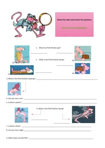 Pink panther  is a DETECTIVE