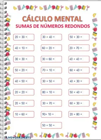 SUMA DE NÚMEROS REDONDOS