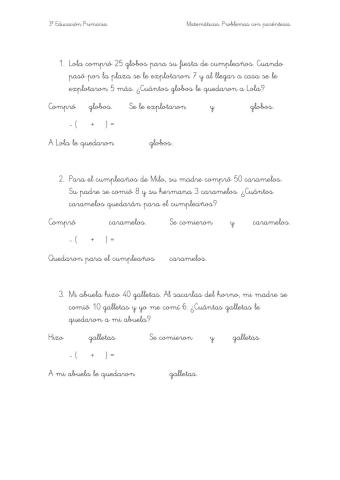 Problemas con paréntesis