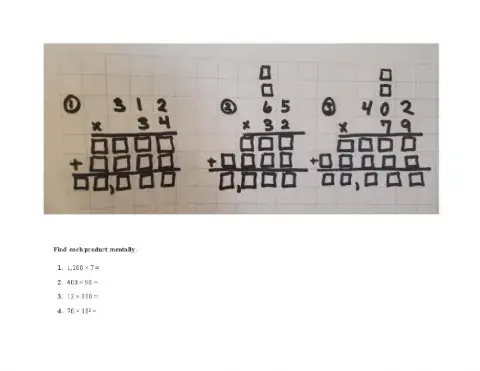Ch 2 Multiplication test
