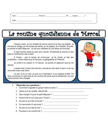 ULANGAN HARIAN LES ACTIVITÉS QUOTIDIENNES