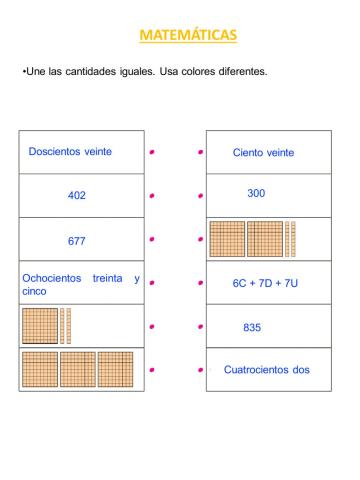 Practicando centenas