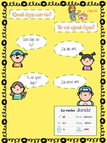 Quel âge as-tu?