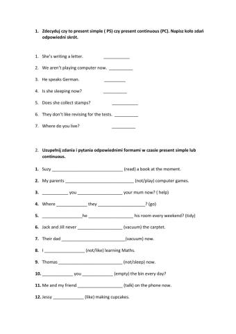 Present Simple-Continuous