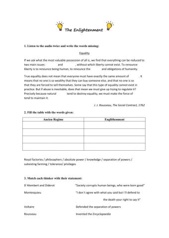 Enlightment thinkers