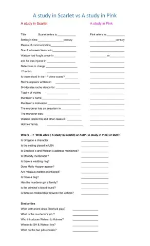 A study in Scarlet vs A study in Pink