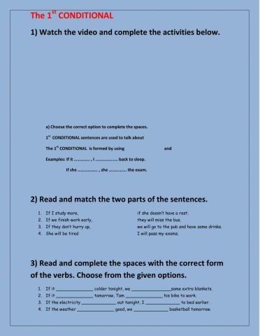 The first conditional