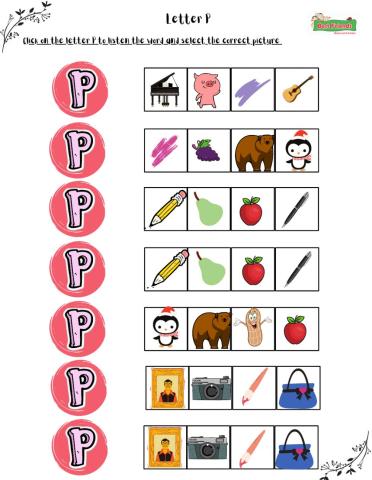 Letter P Practice