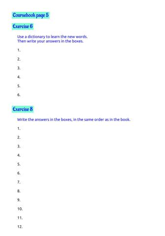 Page 5, exercises 6, 8