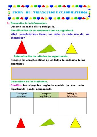 Ficha de triángulos y cuadriláteros