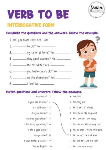 Verb to be - Interrogative form