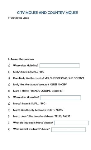 Country mouse and city mouse