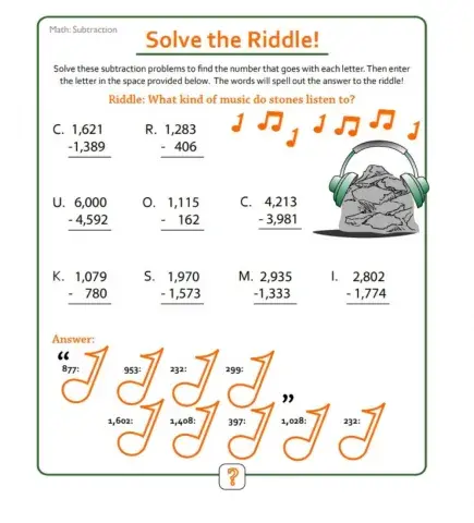 SUBTRACTION: Riddle 4 digits