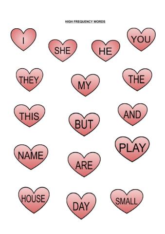 High frequency words