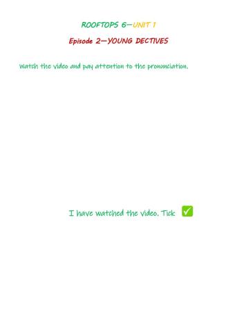 rooftops 6 Unit 1 Episode 2 YOUNG DETECTIVES