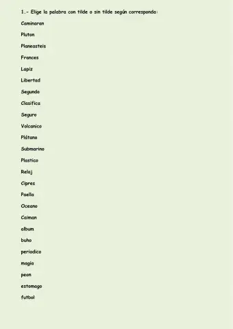 Tilde en palabras agudas, llanas y esdrújulas