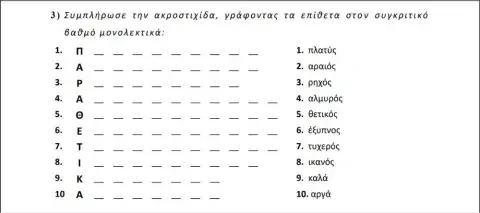 Συγκριτικός βαθμός