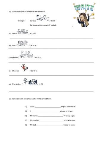 Simple Present + The Time