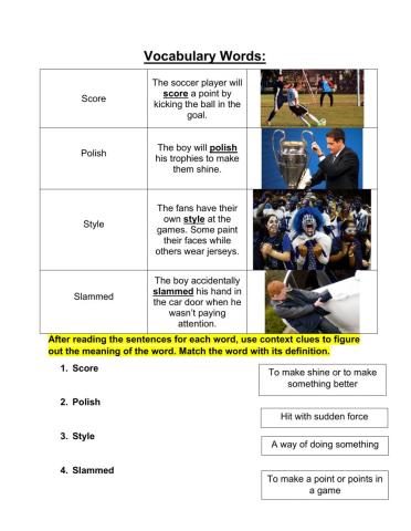Grade 3 Context Clues 12-4