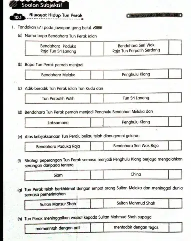 Sejarah tahun 4 tun perak