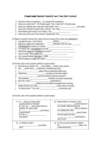 Present perfect or Past Simple